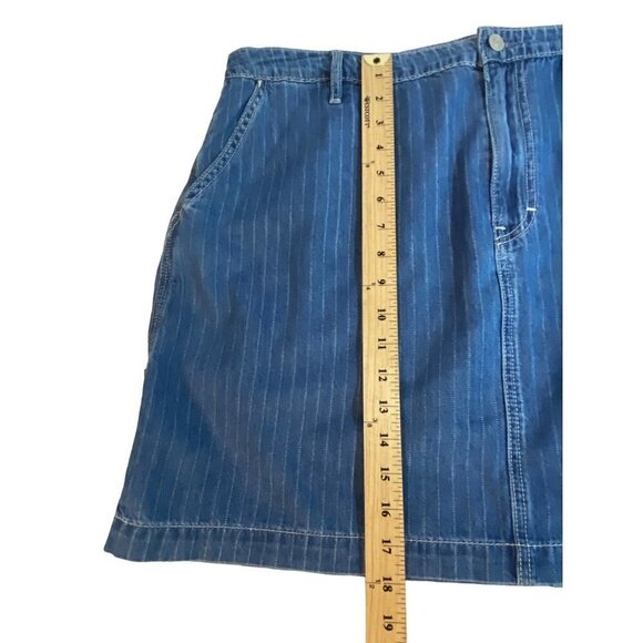 NWT Gap Striped Denim Utility Mini Skirt with Four Pockets Size 20/35 - Picture 9 of 12